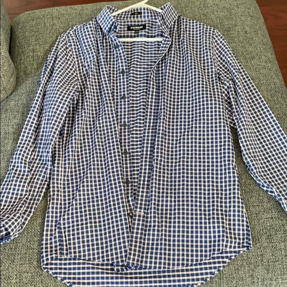 Blue/light pink Express shirt (wore once) - Picture 1 of 2